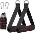 flintronic Exercise Handle, Resistance Bands Handle, Replacement Handle Attachments for Cable Machine Pulleys, Gym Handles with 2 Heavy Duty Carabiner Hooks, for Fitness Workout Gym Pilates Yoga
