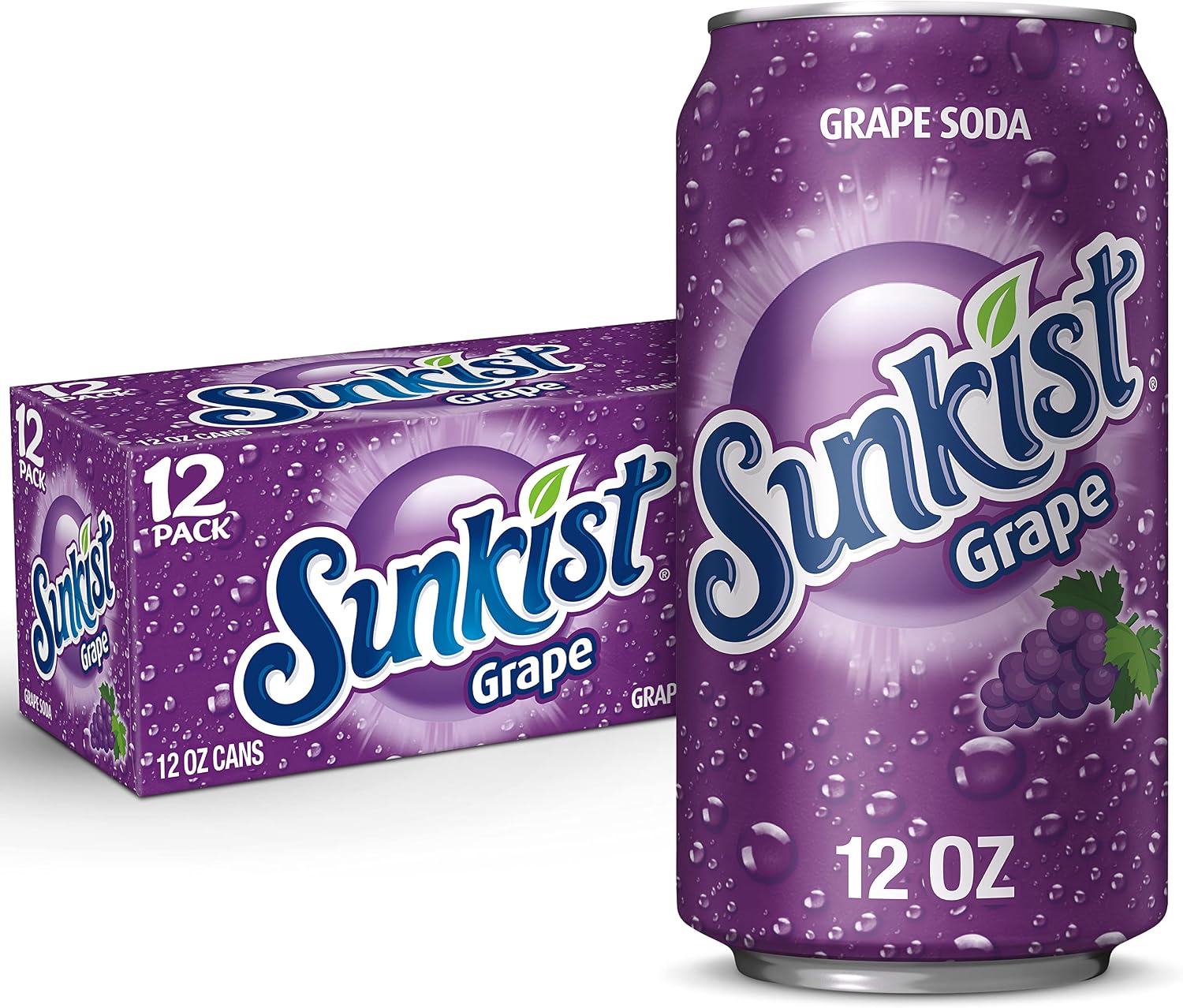 Sunkist Grape Soda 12Oz 24/Cs