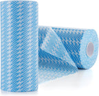 Disposable Cleaning Rolls Reusable Cleaning Cloths Dry Kitchen Towels Dish Cloths Handi Wipes 2 Roll, Total 200 Pcs, Blue
