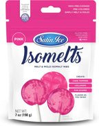 Satin Ice Isomelts for Making Lollipops (Pink) (7oz Pouch) – No Prep Isomalt, Pre-Colored, & Sugar-Free