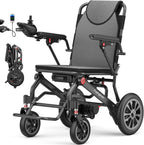 New Upgrade Electric Wheelchair for Adults, 38LBS Lightweight Foldable Motorized Wheelchair with 18+ Miles Long Travel Range, 500W Power, 350 LBS Weight Capacity, Airline Approved for Seniors