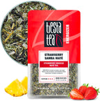 Tiesta Tea - Strawberry Samba Mate, Loose Leaf, Strawberry Hibiscus Mate Tea, High Caffeinated Fruit Blend, Make Hot or Iced Up to 25 Cups, 2 oz Resealable Pouch