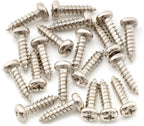 Musiclily Ultra 2.5x10mm Stainless Steel Tuning Pegs Keys Screws for Electric Acoustic Classical Guitar Tuners Machine Heads, Nickel (Set of 20)