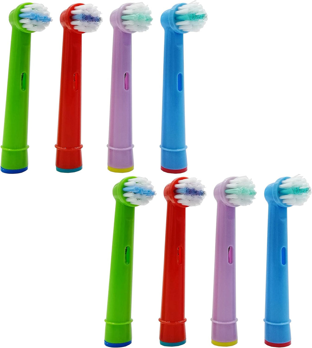 8Pcs Replacement Kids Children Tooth Brush Heads Compatible with Stages Power Kids EB-10A (EB10-4) Pro-Health Stages Electric Toothbrush Oral Care Professional Care SmartSeries/TriZone