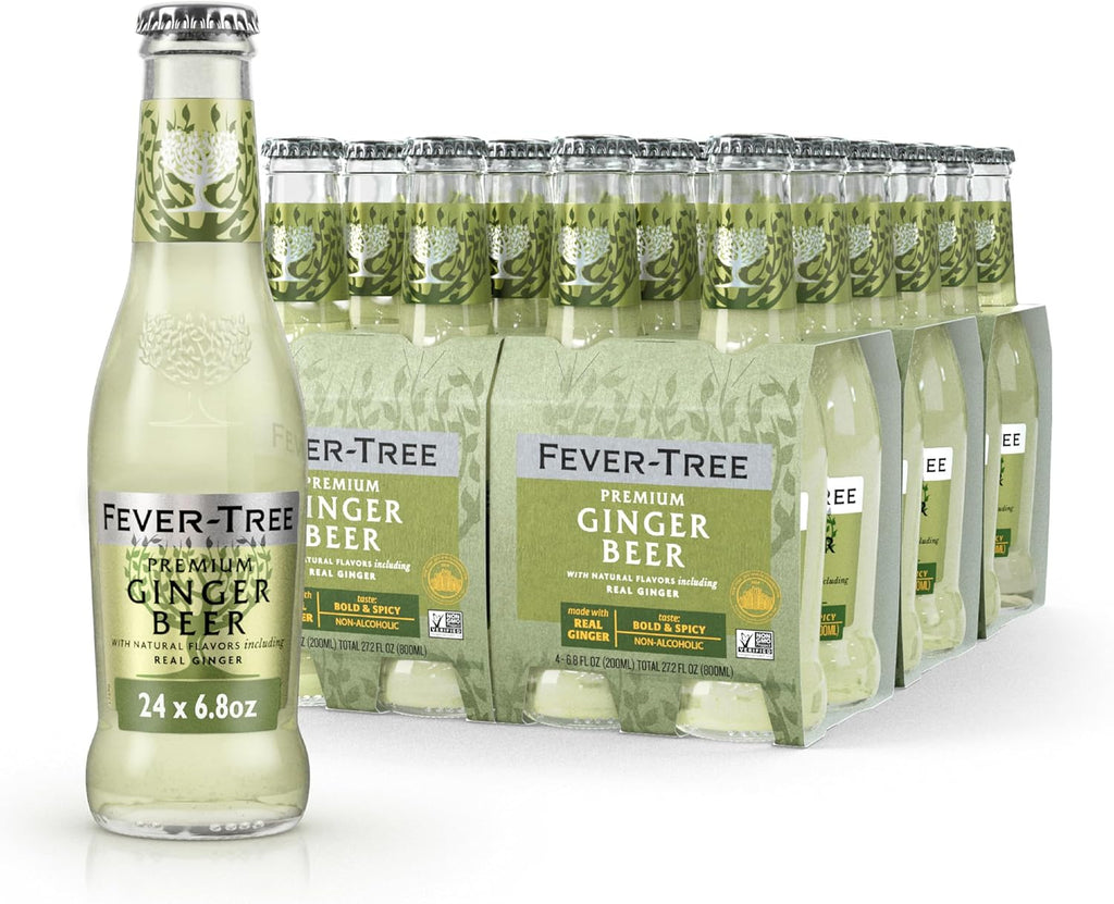 Fever-Tree Premium Ginger Beer, No Artificial Sweeteners, Flavourings or Preservatives, 6.8 Fl Oz (Pack of 24)