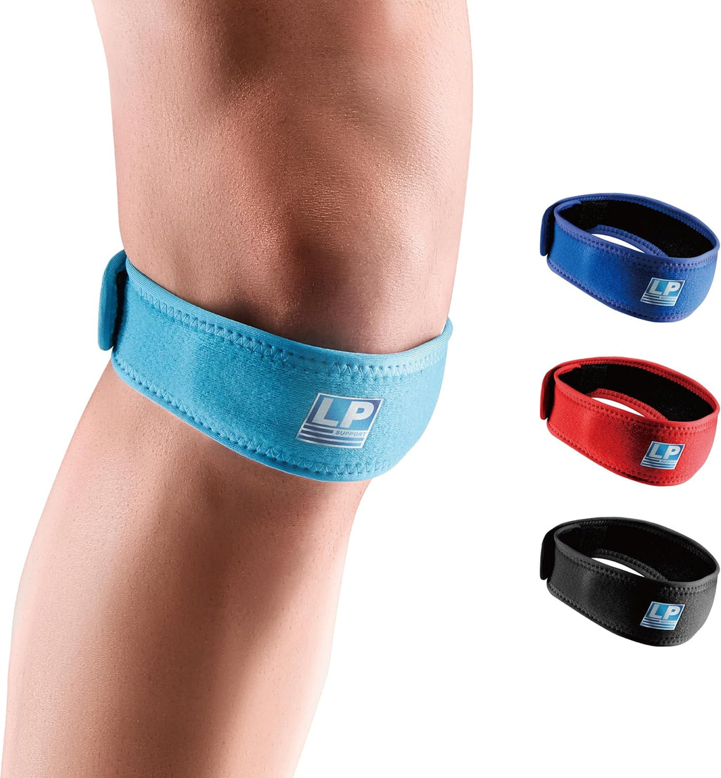 LP SUPPORT 760 Patella Strap for Knee Pain Relief – Adjustable Patellar Tendon Support Brace for Running, Basketball, Basketball, Tennis & Jumpers knee – One Size Fits All, for men & women (Azure, 1-Pack)