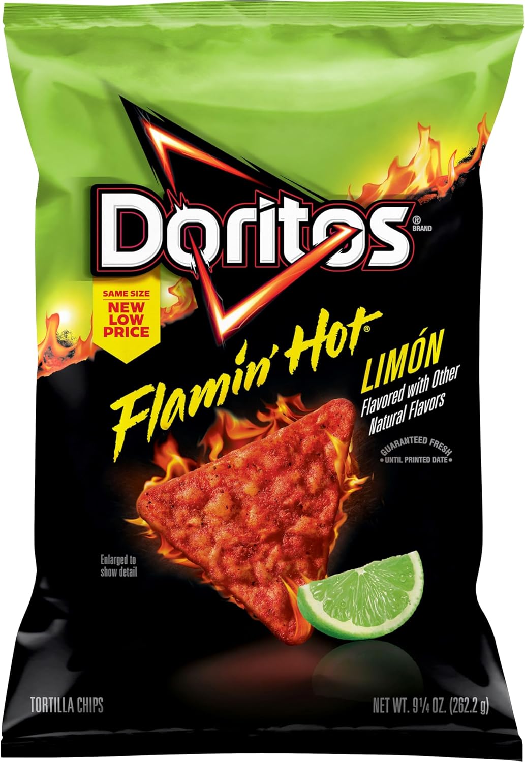 Doritos Tortilla Chips Flamin' Hot Limon Cheddar Cheese, 9.25 Oz