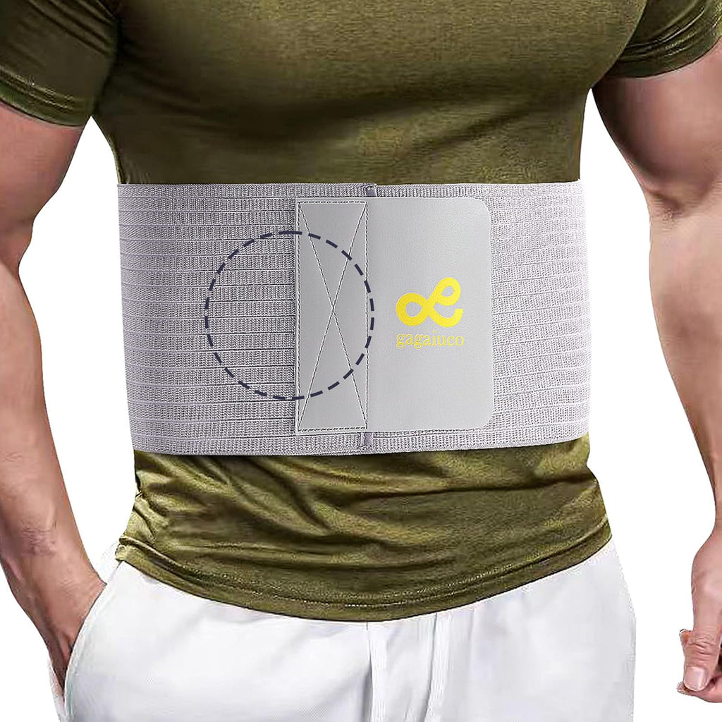 new upgrade Umbilical Hernia Belt for Women and Men / 6.88" Abdominal Binder With Hernia Support Pad - Navel Ventral Epigastric Incisional and Belly Button Hernias-XL