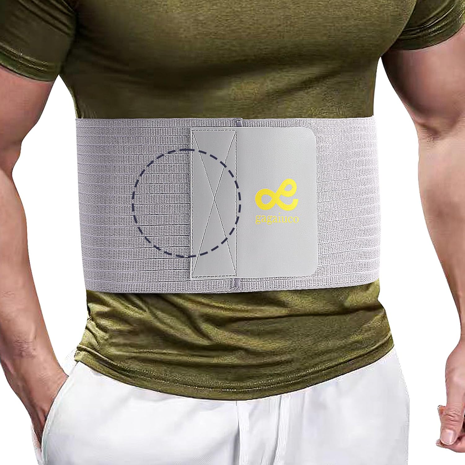 new upgrade Umbilical Hernia Belt for Women and Men / 6.88" Abdominal Binder With Hernia Support Pad - Navel Ventral Epigastric Incisional and Belly Button Hernias-XL
