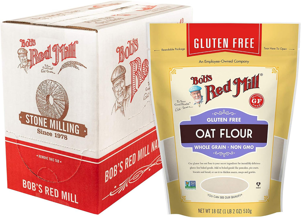 Bob's Red Mill Oat Flour, Gluten Free, 18 Ounces (Pack Of 4)