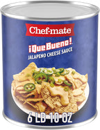 Chef-mate Que Bueno Spicy Nacho Cheese Sauce, Jalapeno Queso, Canned Food, (#10 Can Bulk)