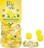 Perle di Sole Italian Lemon Drops Hard Candy Individually Wrapped (7.05 oz) Made with Essential Oils of Amalfi Coast P.G.I. Lemon - Italian Imported Gifts From Italy