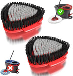 2 Pack Upgraded Spin Mop Replacement Scrub Brush Heads Compatible with Ocedar EasyWring 1 Tank,Full Bristle Scrubber Replace Great for Kitchen, Bathroom, Pools,Deck Hard Floor Cleaning