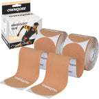 Kinesiology Tape Precut (2 Rolls, 40 Strips) –Waterproof, Latex-Free Hypoallergenic Athletic Tape for Muscle & Joint Support –Breathable Elastic Sports Tape for Recovery & Shoulder Pain Beige