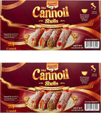 Sanniti Mini Cannoli Shells | Traditional Sicilian-Style Dessert | Product of Italy | 24 Count | Fill with Cream, Custard, Ricotta Cheese, Pudding, or Ice Cream | 7.76 oz (Pack of 2)