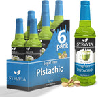 Sugar-Free Pistachio Syrup by Syruvia 6-Pack, 25.4 fl oz, Wholesale Coffee Syrup Shops, Cafes, Baristas, Bistros, & Beverage Bars, Bulk Kosher & Gluten-Free