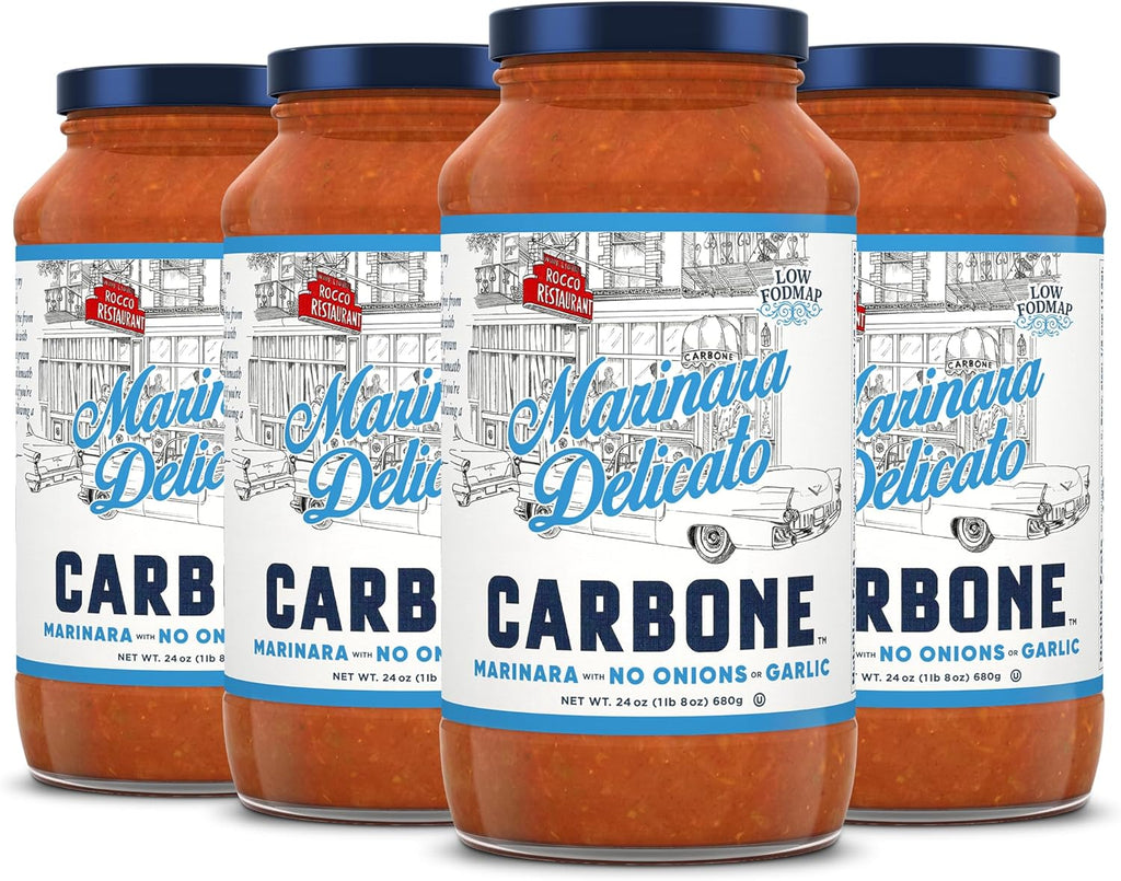 Carbone Marinara Delicato Pasta Sauce | Tomato Sauce Made with Fresh & All-Natural Ingredients | Non GMO, Vegan, Gluten Free, Low Carb Pasta Sauce, 24 Fl Oz (Pack of 4)