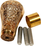 Brass Knob Handle - Handmade in Golden Finish - Unique Gentleman Decorative Walking Sticks and Canes for Men/Women/Seniors, Gold