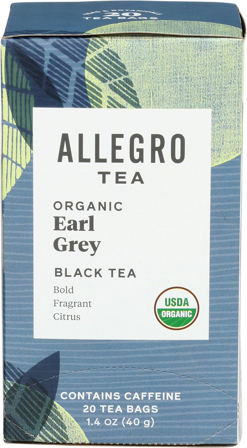 Allegro Tea, Organic Earl Grey Tea Bags, 20 ct