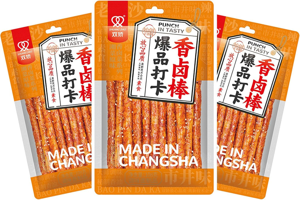 JTEDZI Latiao, Latio Spicy Strips, 3.8 Ounce (Pack of 3) 辣条