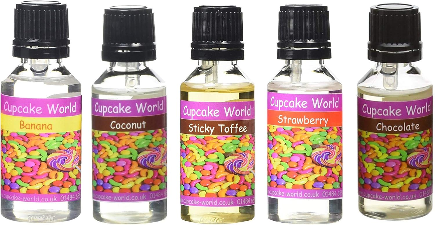 Cupcake World Intense Food Flavourings Favourites Pack 28.5 ml (Total 5 Flavours)