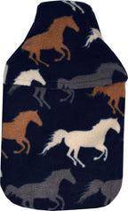 Vagabond Bags Ltd Horses 2 Litre Hot Water Bottle and Cover 33cm x 21cm Approx