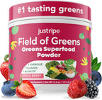 Field of Greens - Greens Powder Organic Daily Super Greens Powder Drink with Moringa Spirulina Wheat Grass Barley Grass Lemon Beet Root for Daily Nutrition - 28 Scoops (Mixed Berry Flavor)