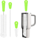 Rnoafmu Bottle Brush Cleaner Set of 3, 14 in Long Handle Water Bottle & Straw Cleaner Brushes for Washing Tumblers, Baby Bottles, Cup Lid Cleaning Brush