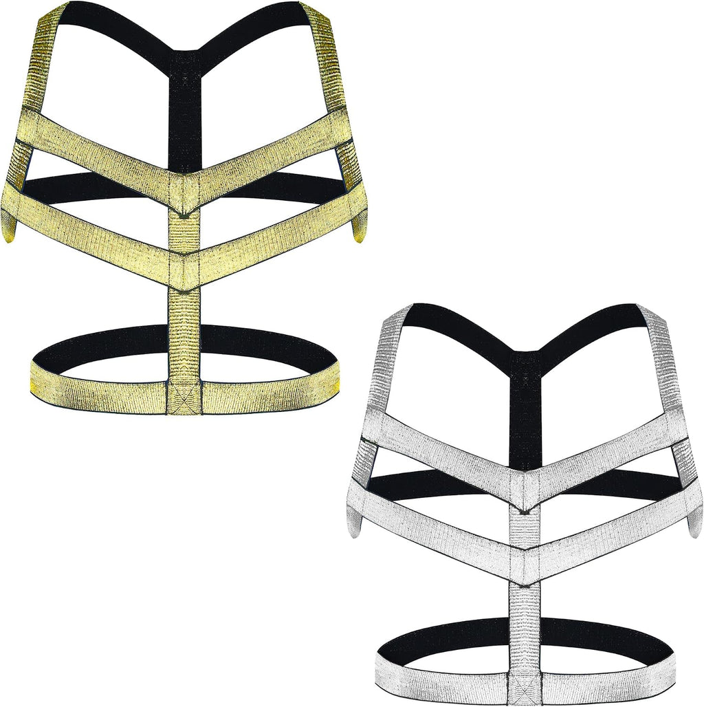 Mens Harness Belt Body Chest Elastic Halter Nylon Shoulder Strap Club Wear Costume