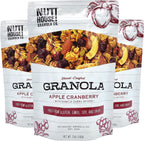 NutHouse! Granola Company - Premium Apple-Cranberry Granola | Certified Gluten-Free, Non-GMO, Kosher | Vegan, Soy-Free | 12 oz. Bag (3-Pack)