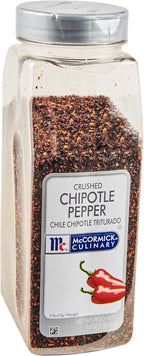 McCormick Culinary Crushed Chipotle Pepper, 16 oz - One 16 Ounce Container of Dried Chipotle Pepper Seasoning for a Smoky Sweet Flavor, Perfect for Meats, Sauces, Marinades, Soups and More