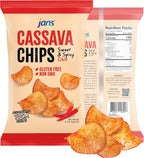 Jans Cassava Chips — Sweet & Spicy Chili Flavor 8oz (Pack of 1) — Crunchy Yuca Chips