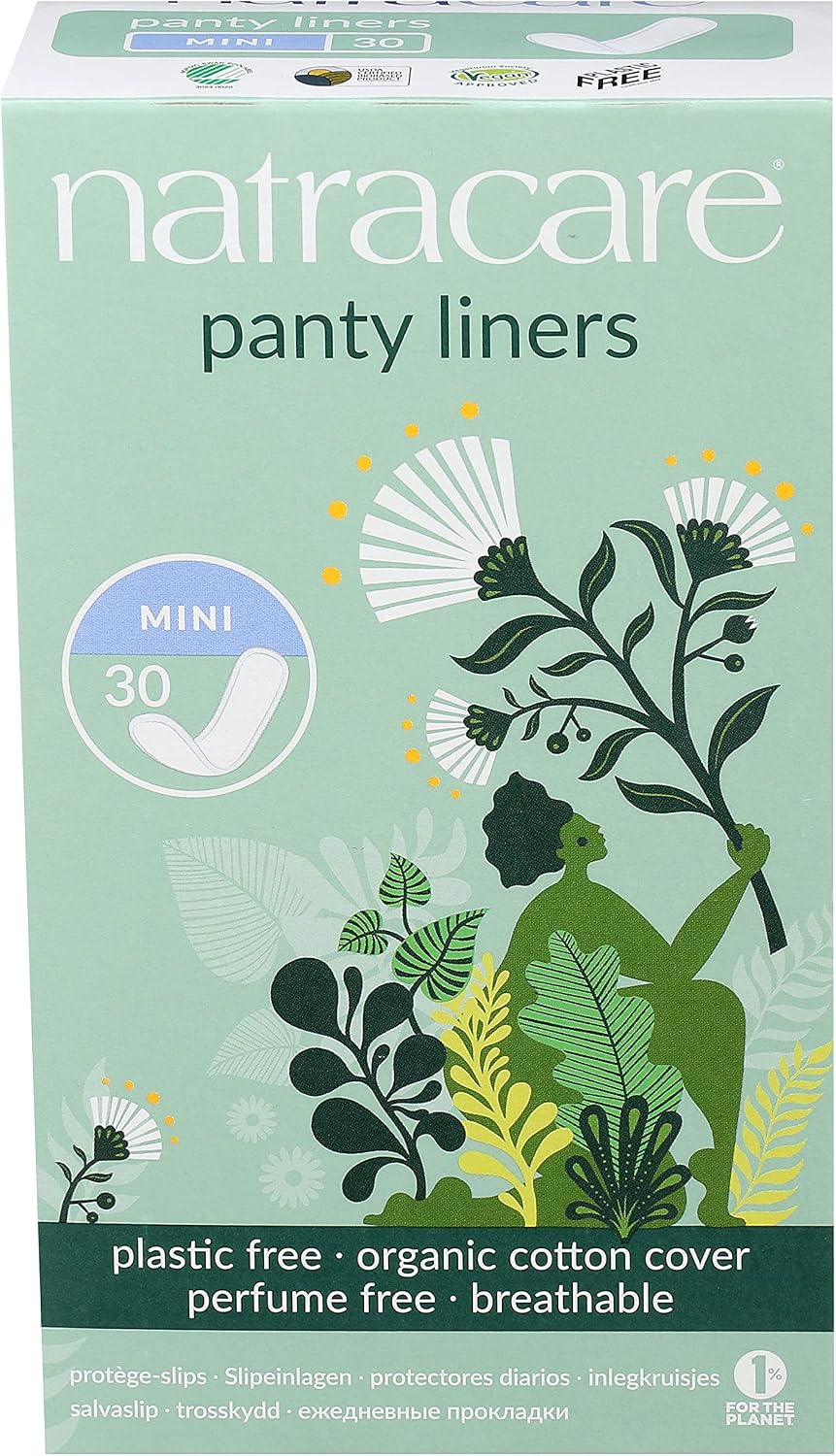 NATRACARE Mini Pant Liners, Unscented, (Pack of 30)