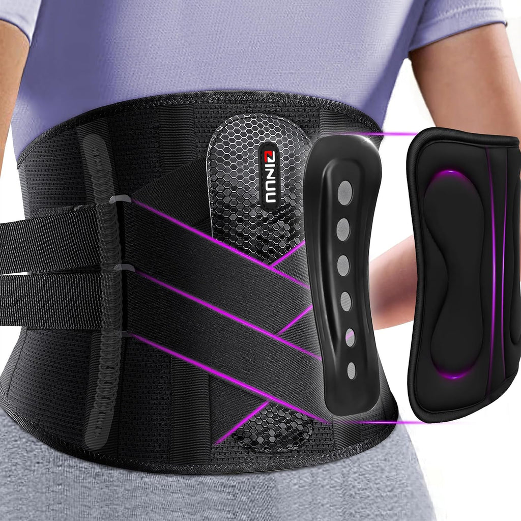 Back Brace for Lower Back Pain with 8X Powerful Bionic Support System, Back Support Belt for Men Women with 3D Lumbar Pad, Breathable Lumbar Support Belt for Scoliosis,Sciatica,Herniated Disc,Black,XX-Large(Waist:49.2-55.1 Inch)