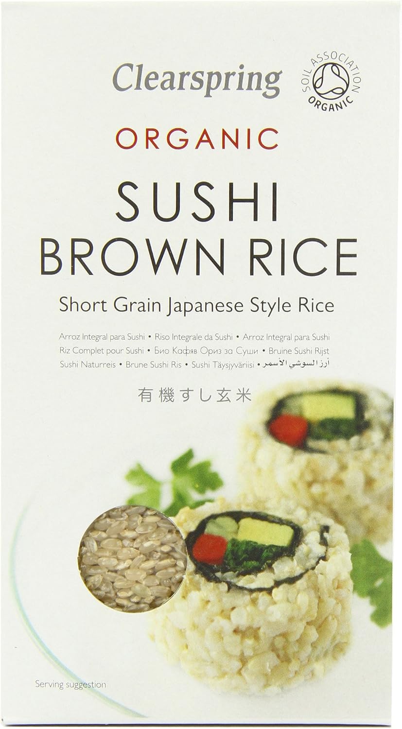 Clearspring Organic Brown Sushi Rice 500 g (Pack of 4)