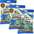 Walkers Nonsuch English Creamy Toffees Bag 5.29 Oz (Pack of 3) – Traditional British Butter Toffee Candy with Whole Milk, Individually Twist-Wrapped Chewy Sweets, Old-Fashioned Gourmet Treat from UK
