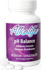 Alkalife pH Balance Tablets, 1 Pack, Alkaline Mineral Support Without the Bottles, Enteric-Coated for Maximum Absorption, Potassium & Sodium Bicarbonate, Immune Support, 90 Tablets (1 Month Supply)