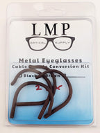 LMP OPTICAL® Cable Temple Retrofit Kit & Instructions Universal Fits Most Metal frames 1.3mm (3 Pair, Brown)