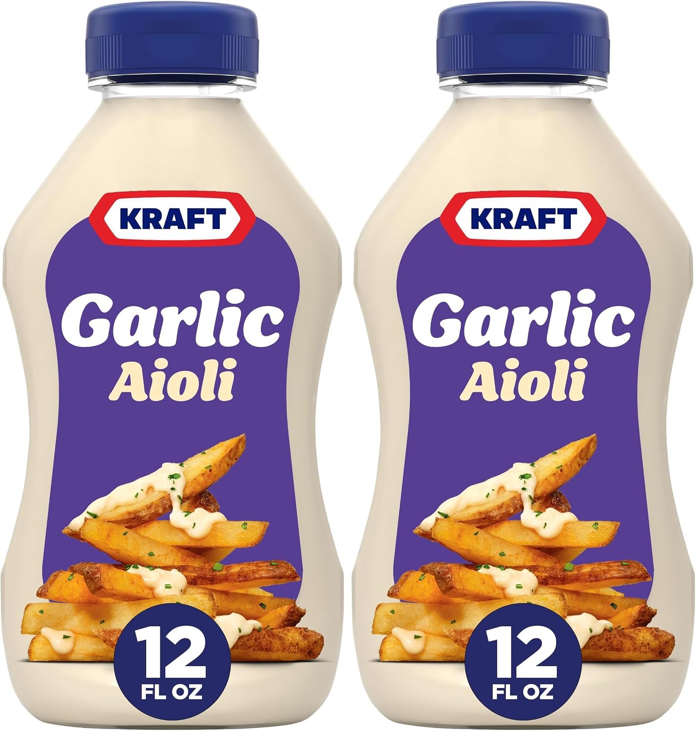 Kraft Mayo Garlic Aioli Bottle,12 oz (Pack of 2)