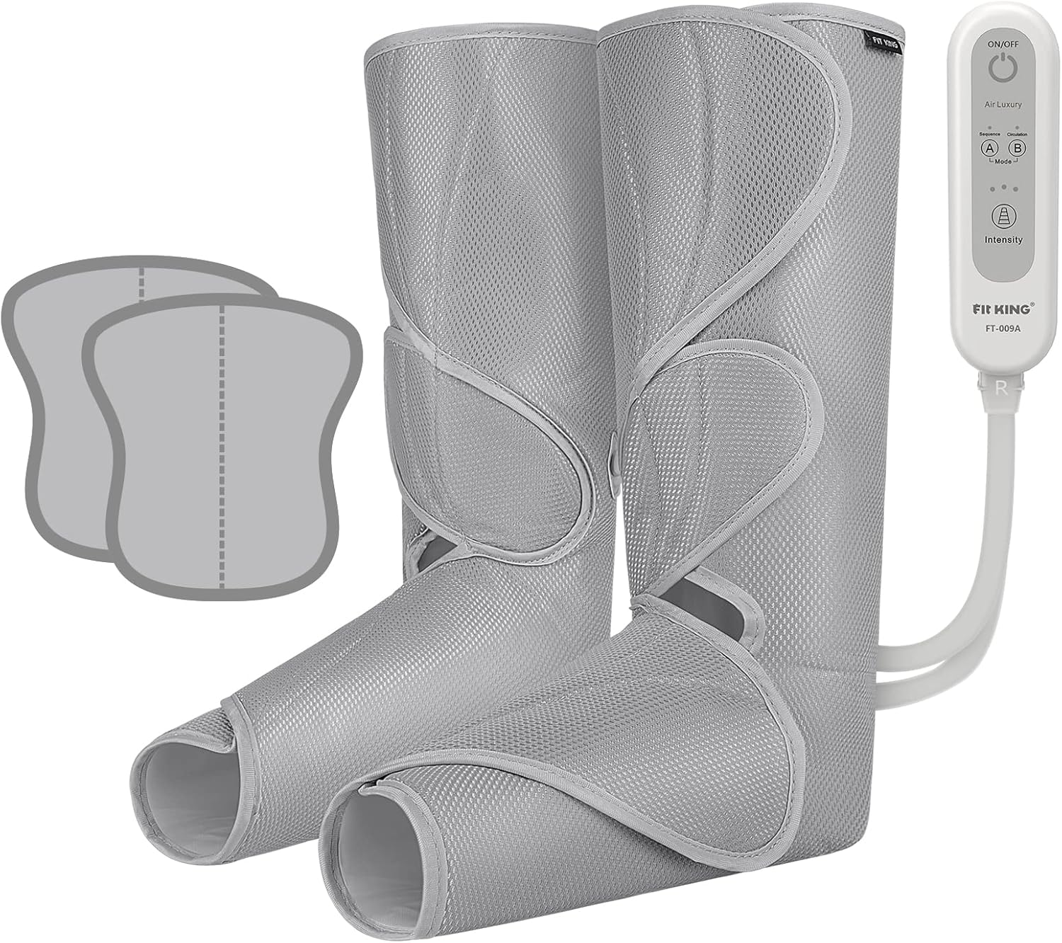 FIT KING Air Compression Leg Massager, Pneumatic Compression Boots for Circulation & Pain Relief, Swelling, Edema, RLS - Foot and Calf Massager Gift for Mom Wife