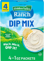 Hidden Valley Original Ranch Dip Mix, 1 Ounce Each, 4 Count (Package May Vary)