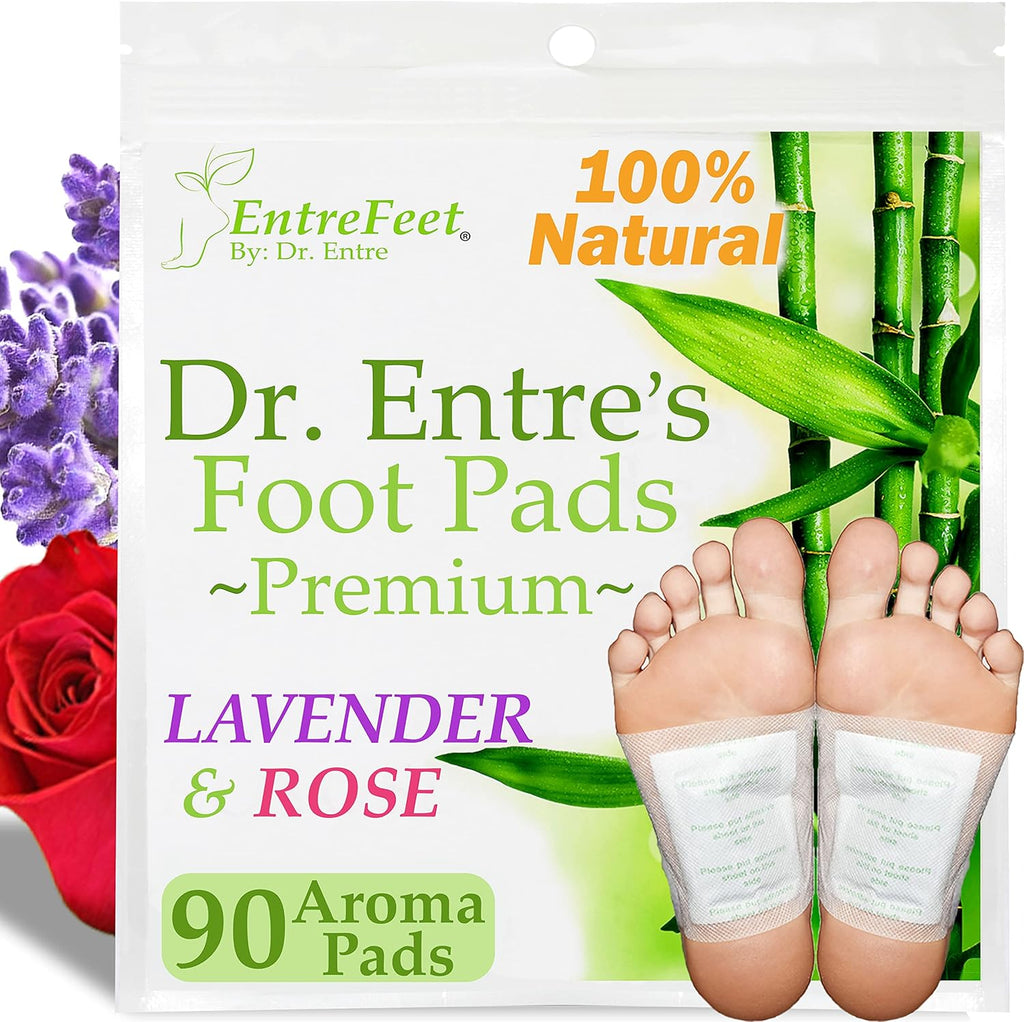 Dr. Entre's Foot Pads: Premium Lavender & Rose Foot Patches | 90 Pack