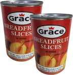 Jamaican Breadfruit Slices (Pack Of 2 x 475g Tin) This Versatile and Nutritious Superfood, Breadfruit in Brine