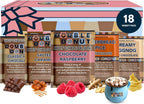 Double Donut Coffee Flavored Hot Chocolate Packets Variety Pack,18 Count Includes Classic, White Chocolate, Chocolate Raspberry, Salted Caramel, Pumpkin, French Vanilla & Peppermint