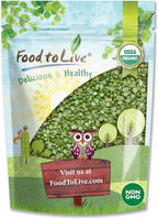 Food to Live - Organic Green Split Peas, 2 Pounds - Non-GMO, Dried, Vegan, Kosher, Great Source of Protein, Fiber, Essential Minerals