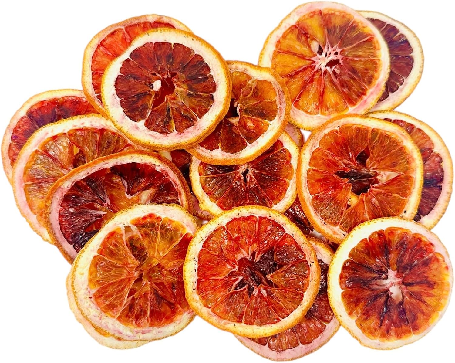 Utama Dehydrated Blood Orange Slices – 30+ Dried Citrus Wheels for Cocktails, Garnishes, Crafts, and Decorations - MADE IN THE USA