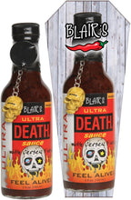 Blair's Ultra Death Sauce 5 Oz - Habanero, Jolokia, Scorpion Peppers - 900x Hotter Than a Jalapeno! - Comes with Skull Key Chain