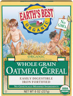 Earth's Best Organic Whole Grain Oatmeal Cereal, 8 Ounce