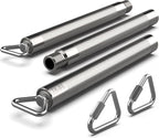 Tribe Lifting Resistance Band Bar - Heavy Duty Steel Bar for Resistance Bands - Resistance Bands Bar 3-Section Adjustable 39 to 27 Inch - Ball Bearing Swivel - Portable Home Gym Workout