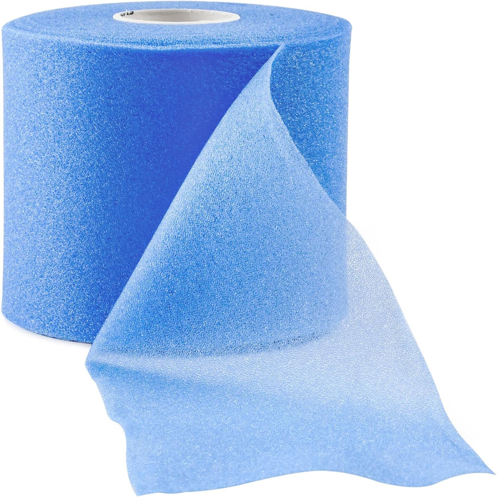 Cannon Sports Pre Wrap 30 Yard Roll Athletic Foam Tape Underwrap for Ankles Wrists Knees Elbows Hair (Blue)